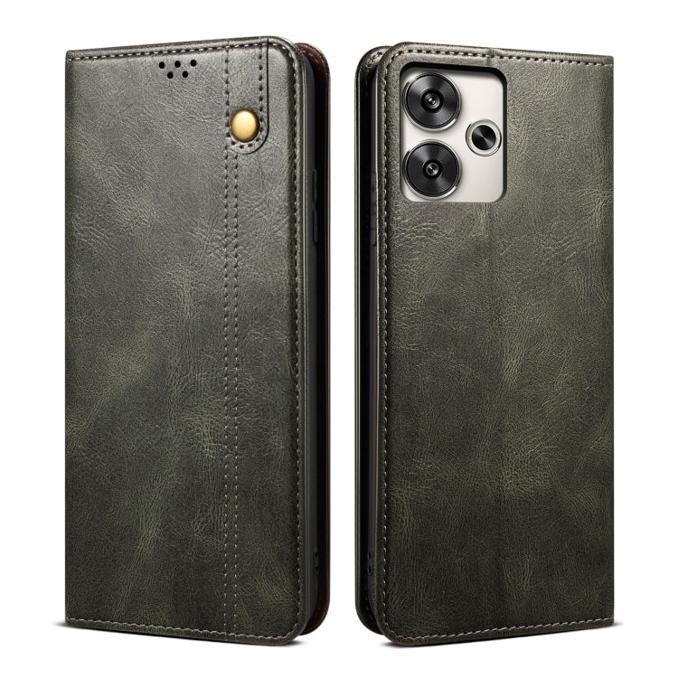 Oil Wax Crazy Horse Texture Leather Phone Case