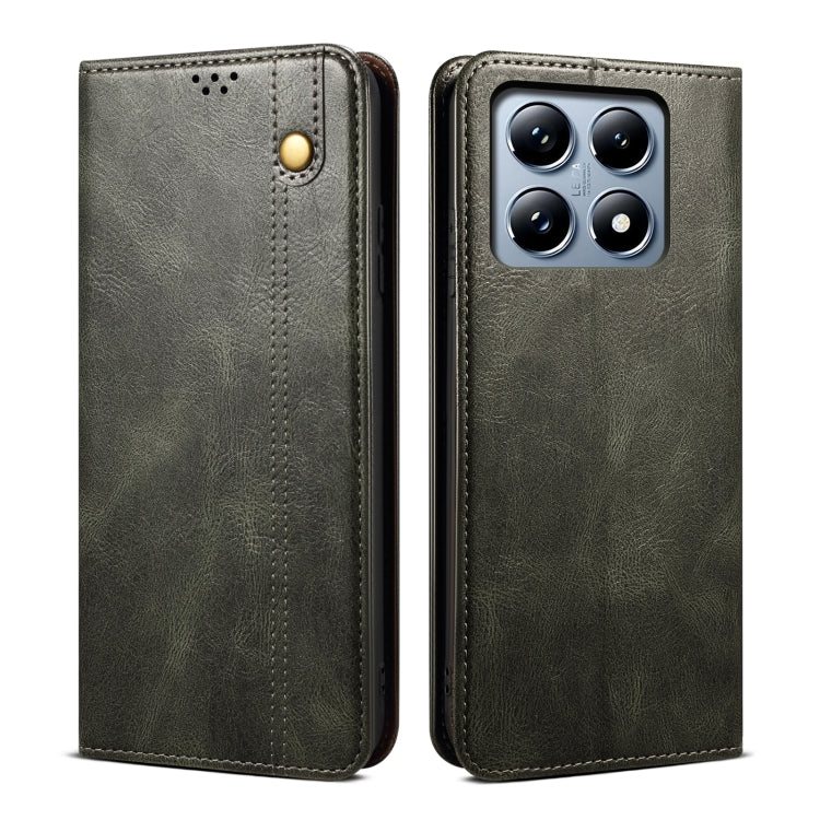 Oil Wax Crazy Horse Texture Leather Phone Case