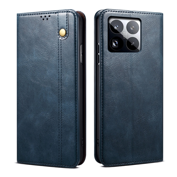 Oil Wax Crazy Horse Texture Leather Phone Case