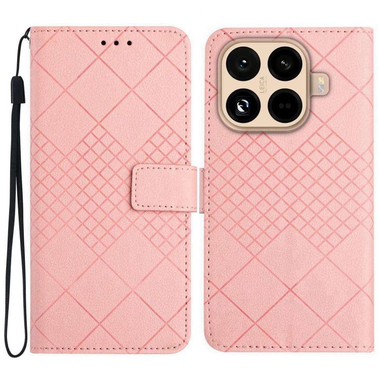 Rhombic Grid Texture Leather Phone Case