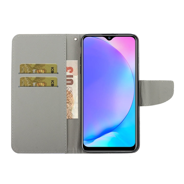 3D Colored Drawing Horizontal Flip PU Leather Case with Holder & Card Slots & Wallet
