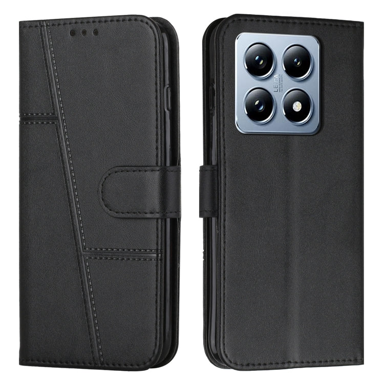 Stitching Calf Texture Buckle Leather Phone Case