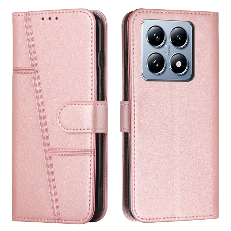 Stitching Calf Texture Buckle Leather Phone Case