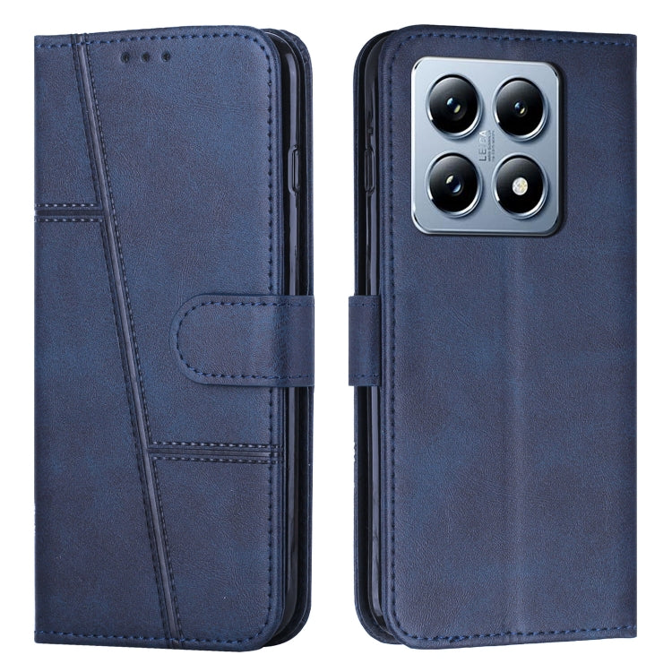 Stitching Calf Texture Buckle Leather Phone Case