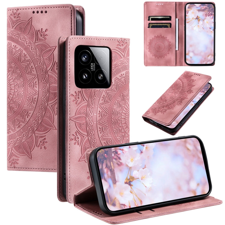 Totem Embossed Magnetic Leather Phone Case