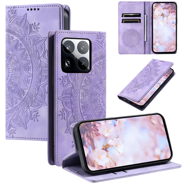 Totem Embossed Magnetic Leather Phone Case