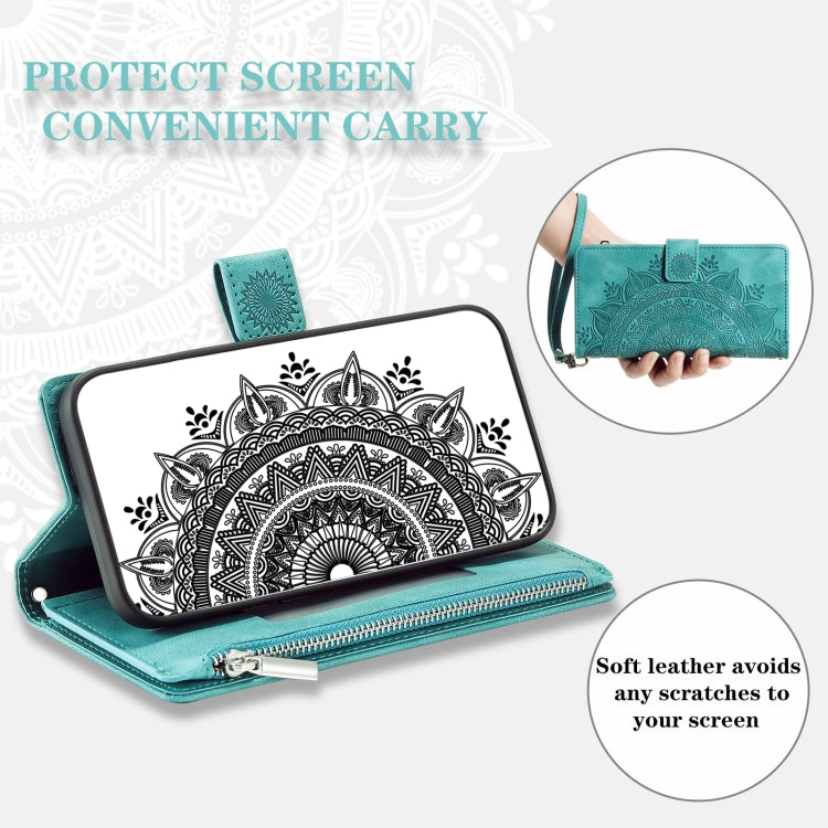 Multi-Card Totem Zipper Leather Phone Case