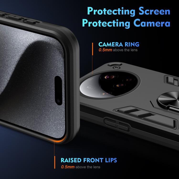 Shockproof Metal Ring Holder Phone Case, For Xiaomi 15 Ultra, For Xiaomi Poco X7 Pro, For Xiaomi 15 Pro, For Xiaomi 15, For Xiaomi 14T Pro, For Xiaomi 14T