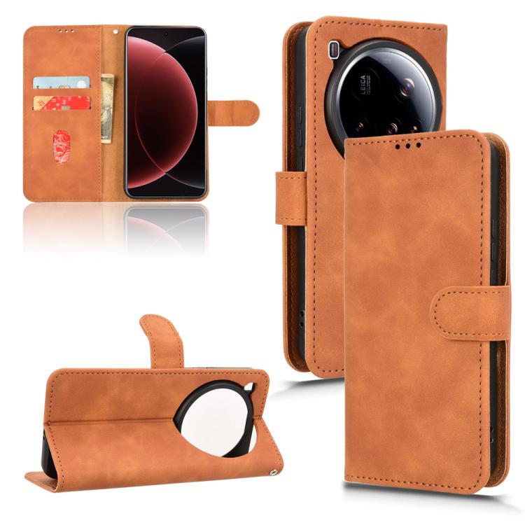 Skin Feel Magnetic Flip Leather Phone Case