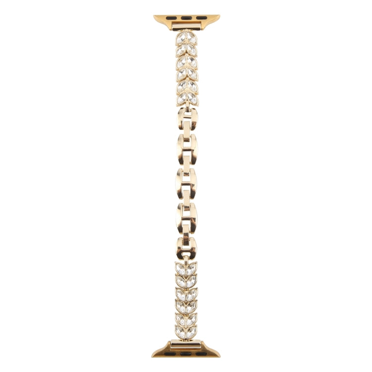 Quick Release Leaf Diamond Alloy Slim Watch Band, For Apple Watch 46mm / 49mm / 45mm / 44mm, For Apple Watch 42mm / 41mm / 40mm / 38mm