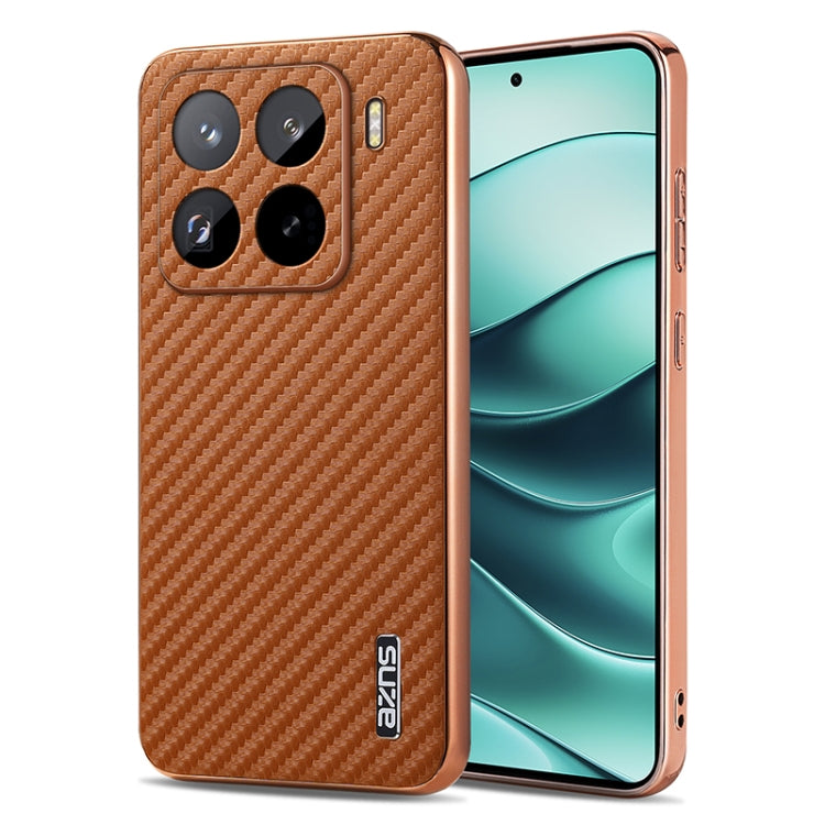 AZNS Electroplated Edge Carbon Fiber Texture Phone Case