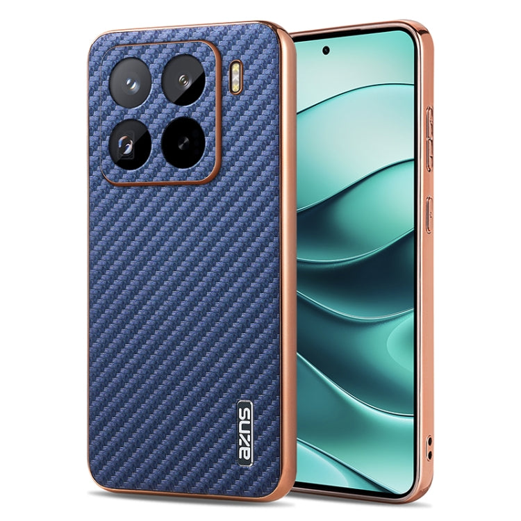 AZNS Electroplated Edge Carbon Fiber Texture Phone Case