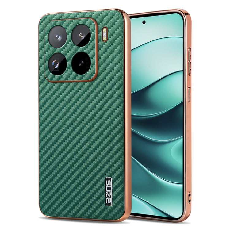 AZNS Electroplated Edge Carbon Fiber Texture Phone Case