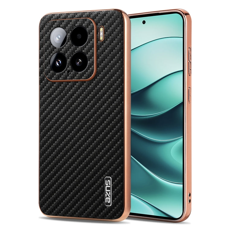 AZNS Electroplated Edge Carbon Fiber Texture Phone Case