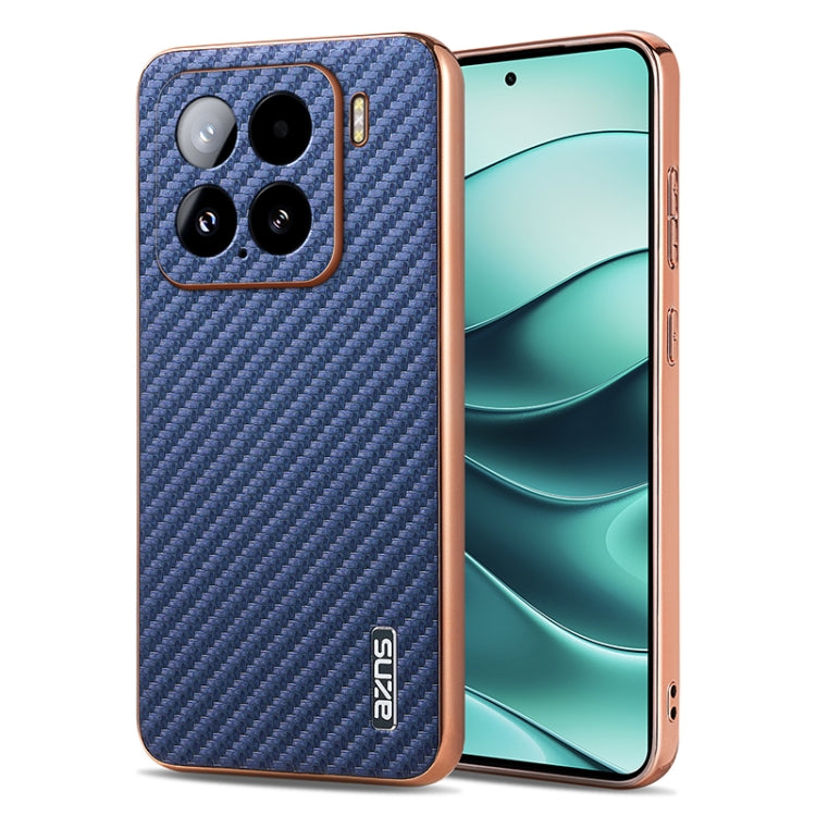 AZNS Electroplated Edge Carbon Fiber Texture Phone Case