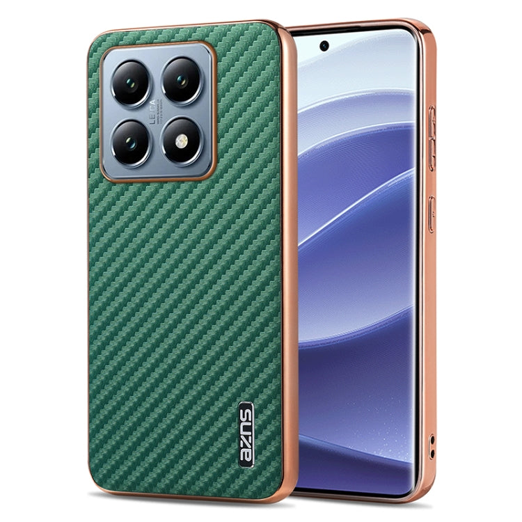 AZNS Electroplated Edge Carbon Fiber Texture Phone Case