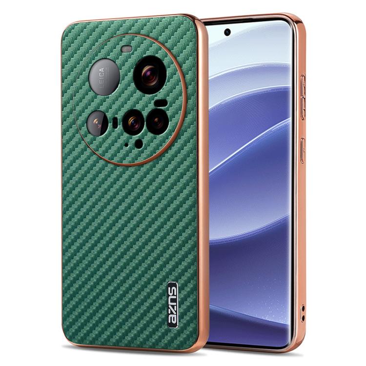 AZNS Electroplated Edge Carbon Fiber Texture Phone Case