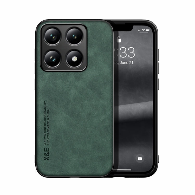 Skin Feel Magnetic Leather Back Phone Case