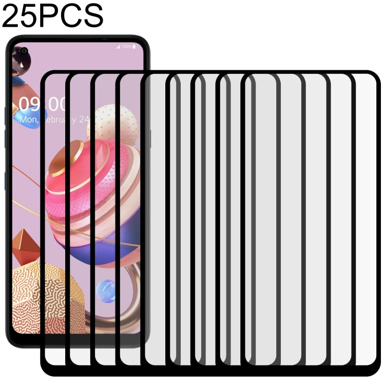 25 PCS Full Glue Full Screen Tempered Glass Film, For LG Aristo 5 (25 PCS), For LG Aristo 5 Pro (25 PCS), For vivo iQOO U1x (25 PCS), For LG Fortune 3 (25 PCS), For LG G9 (25 PCS), For LG Harmony 4 (25 PCS), For LG K30 (2019) (25 PCS), For LG K31 (25 P...