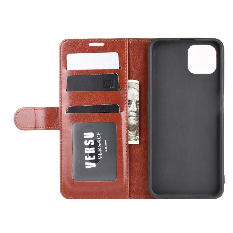 For Oppo A92s R64 Texture Single Horizontal Flip Protective Case with Holder & Card Slots & Wallet& Photo Frame, For OPPO A92s