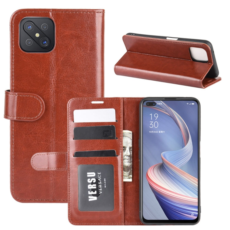 For Oppo A92s R64 Texture Single Horizontal Flip Protective Case with Holder & Card Slots & Wallet& Photo Frame, For OPPO A92s