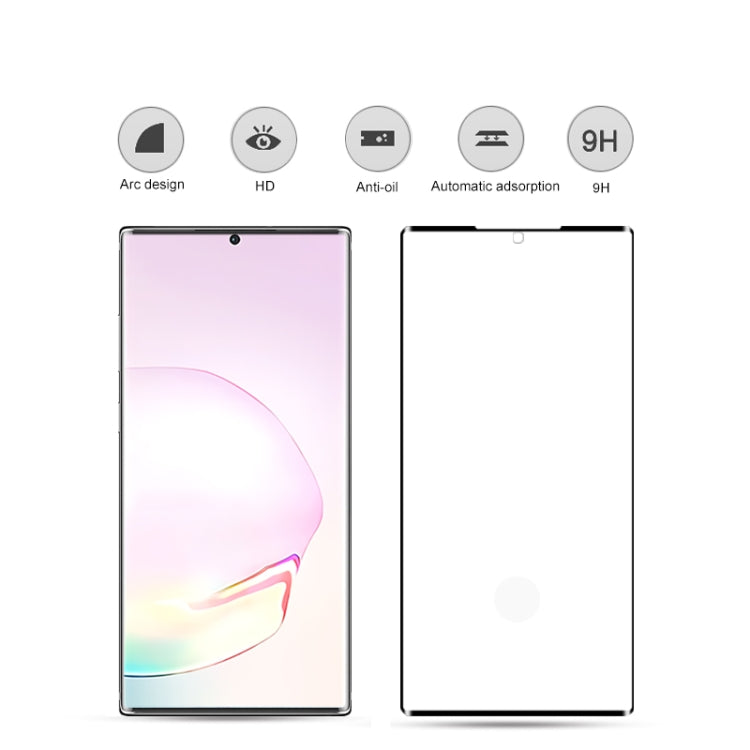 For Samsung Galaxy Note20+ 5G mocolo 0.33mm 9H 3D Curved Full Screen Tempered Glass Film, Fingerprint Unlock Support