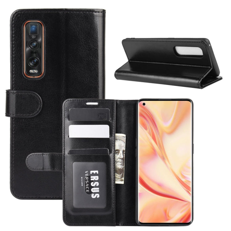 For OPPO Find X2 Pro R64 Texture Single Horizontal Flip Protective Case with Holder & Card Slots & Wallet& Photo Frame, For OPPO Find X2 Pro