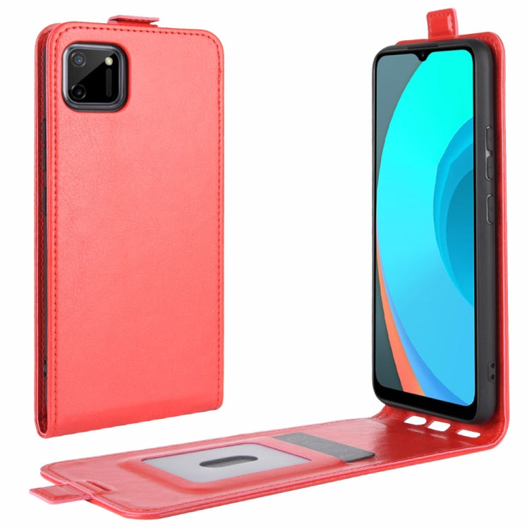 For Realme C11 R64 Texture Single Vertical Flip Leather Protective Case with Card Slots & Photo Frame, For OPPO Realme C11