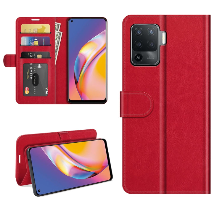 For OPPO A94 4G / F19 Pro / Reno5 Lite R64 Texture Single Horizontal Flip Protective Case with Holder & Card Slots & Wallet & Photo Frame, For OPPO A94 4G