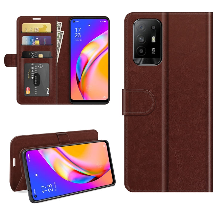 For OPPO A94 5G / F19 Pro+ 5G / Reno5 Z R64 Texture Single Horizontal Flip Protective Case with Holder & Card Slots & Wallet & Photo Frame, For OPPO A94 5G