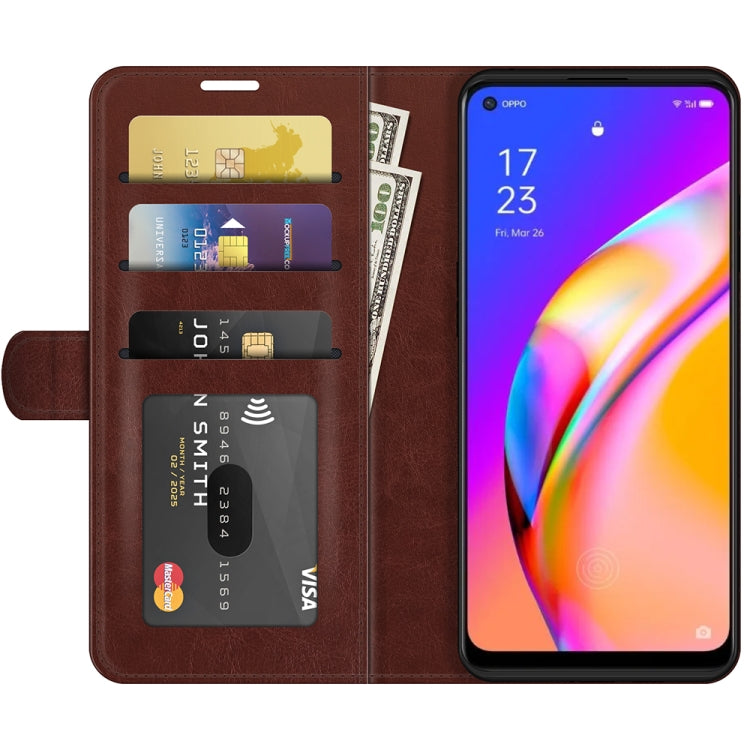 For OPPO A94 5G / F19 Pro+ 5G / Reno5 Z R64 Texture Single Horizontal Flip Protective Case with Holder & Card Slots & Wallet & Photo Frame, For OPPO A94 5G