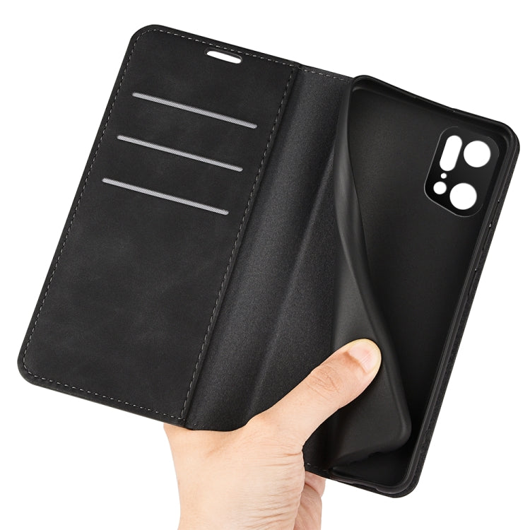 For OPPO Find X5 Pro Retro-skin Magnetic Suction Leather Phone Case, For OPPO Find X5 Pro