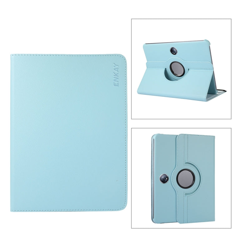 For OnePlus Pad / OPPO Pad 2 ENKAY 360 Degree Rotation Stand Litchi Leather Smart Tablet Case, For OnePlus Pad / OPPO Pad 2