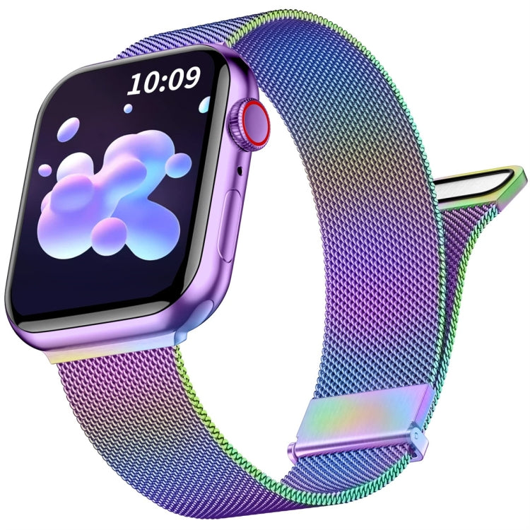 Milan Double Magnetic Steel Mesh Watch Band, For Apple Watch SE 2022 44mm, For Apple Watch 7 41mm, For Apple Watch 7 45mm, For Apple Watch SE 40mm