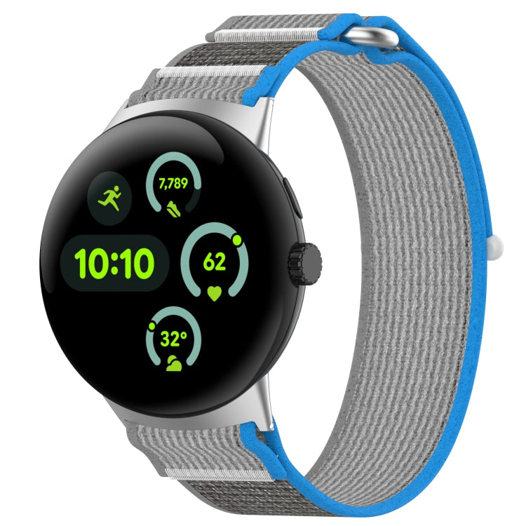 Nylon Woven Hook and Loop Fastener Watch Band, For Google Pixel Watch 3 45mm, For Google Pixel Watch 3 41mm
