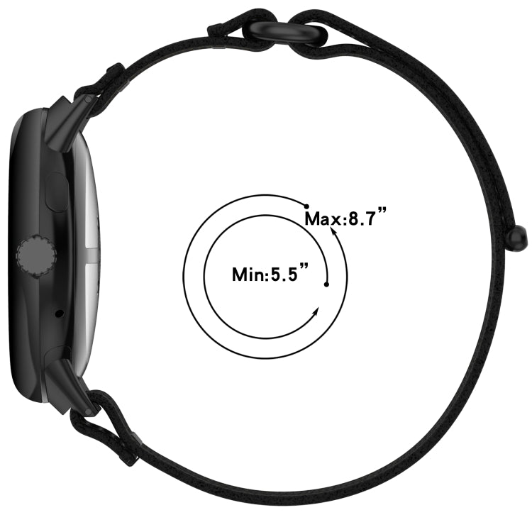 Nylon Woven Hook and Loop Fastener Watch Band, For Google Pixel Watch 3 45mm, For Google Pixel Watch 3 41mm