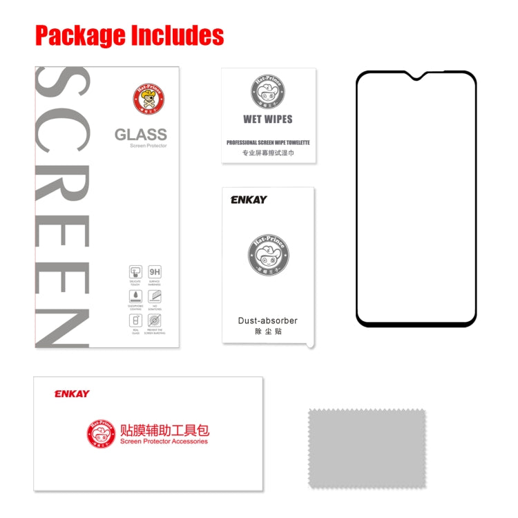 ENKAY Hat-prince Full Glue 0.26mm 9H 2.5D Tempered Glass Full Coverage Film for