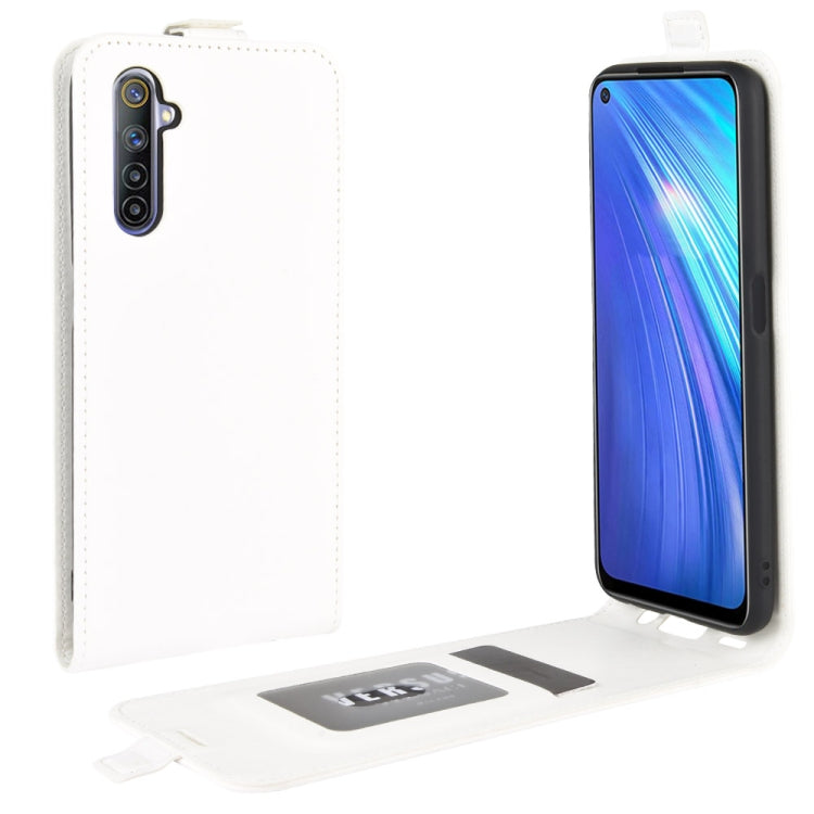 For OPPO Realme 6 R64 Texture Single Vertical Flip Leather Protective Case with Card Slots & Photo Frame, For OPPO Realme 6