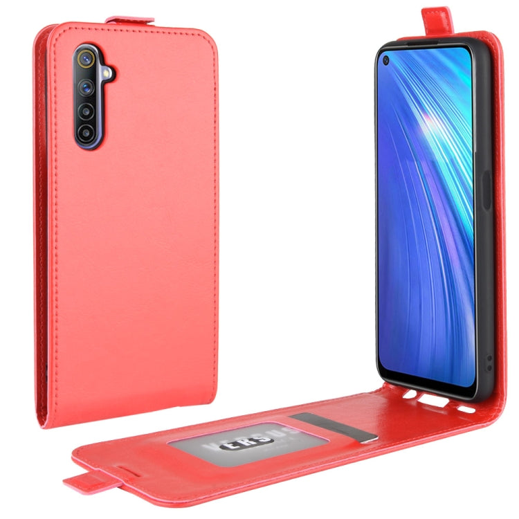 For OPPO Realme 6 R64 Texture Single Vertical Flip Leather Protective Case with Card Slots & Photo Frame, For OPPO Realme 6