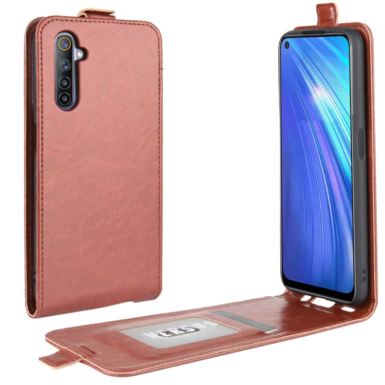 For OPPO Realme 6 R64 Texture Single Vertical Flip Leather Protective Case with Card Slots & Photo Frame, For OPPO Realme 6