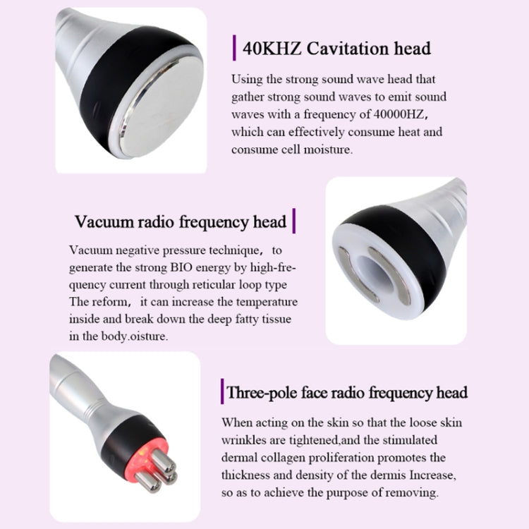 4 In 1 40K Ultrasonic Fat Blasting Device Radio Frequency Beauty Device, US Plug, UK Plug, EU Plug, AU Plug