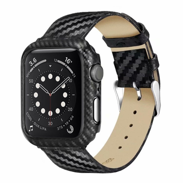 Genuine Leather Carbon Fiber Strap + Frame for Apple Watch Series 3 &amp; 2 &amp; 1 38mm, Apple Watch Series 3 &amp; 2 &amp; 1 38mm