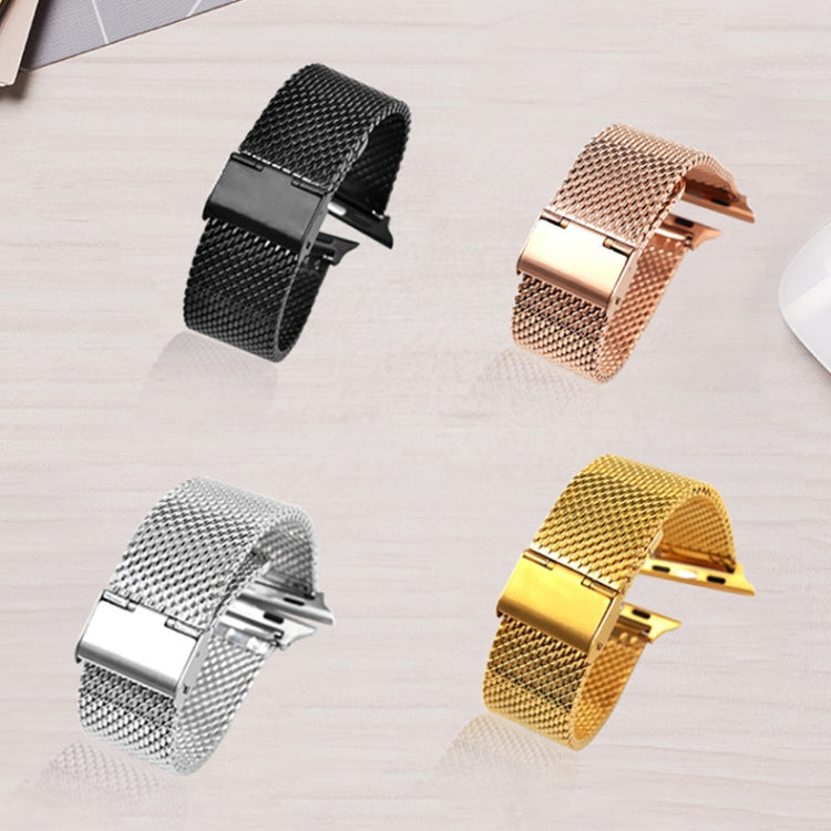 304 Stainless Steel Milanese Watch Band with Connector For Apple Watch Series 10 42mm / 9&amp;8&amp;7 41mm / SE 3&amp;SE 2&amp;6&amp;SE&amp;5&amp;4 40mm / 3&amp;2&amp;1 38mm, For Apple Watch Series 7 41mm / &amp; 6 &amp; SE &amp; 5 &amp; 4 40mm