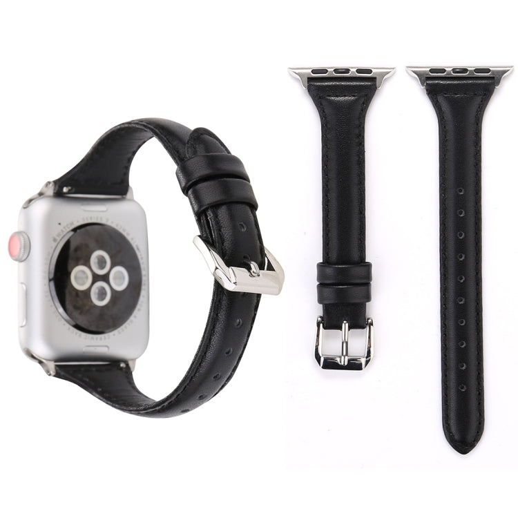 Simple Fashion Genuine Leather T Type Watch Band for Apple Watch Series 3 &amp; 2 &amp; 1 42mm, 42mm