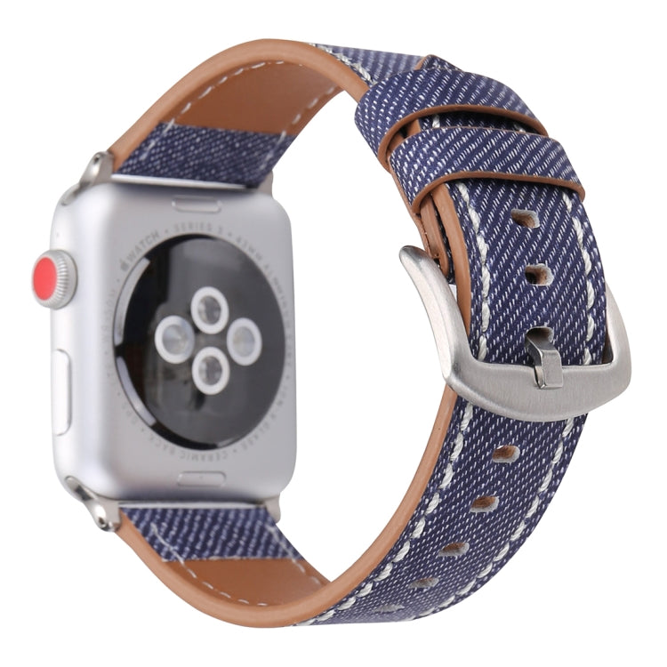 For Apple Watch Ultra 49mm&amp;Watch Ultra 2 49mm / Series 10 46mm / 9&amp;8&amp;7 45mm / SE 3&amp;SE 2&amp;6&amp;SE&amp;5&amp;4 44mm / 3&amp;2&amp;1 42mm Simple Fashion Genuine Leather Cowboy Pattern Watch Band, 42mm