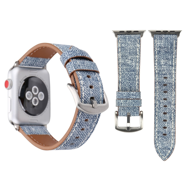 For Apple Watch Ultra 49mm&amp;Watch Ultra 2 49mm / Series 10 46mm / 9&amp;8&amp;7 45mm / SE 3&amp;SE 2&amp;6&amp;SE&amp;5&amp;4 44mm / 3&amp;2&amp;1 42mm Simple Fashion Genuine Leather Cowboy Pattern Watch Band, 42mm