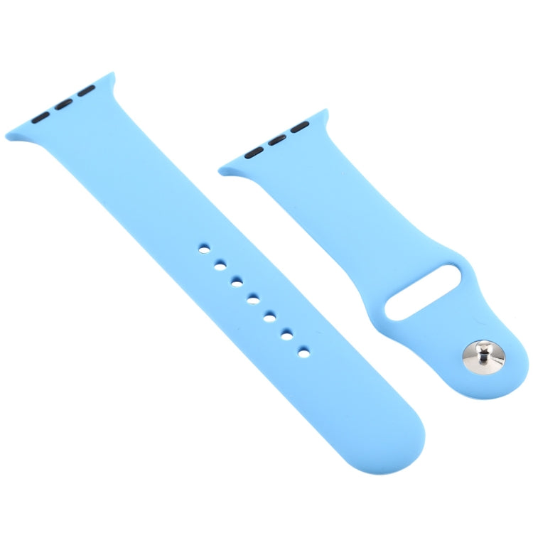 For Apple Watch Series 7 41mm / 6 &amp; SE &amp; 5 &amp; 4 40mm / 3 &amp; 2 &amp; 1 38mm Silicone Watch Band, For Apple Watch Series 7 41mm / 6 &amp; SE &amp; 5 &amp; 4 40mm / 3 &amp; 2 &amp; 1 38mm