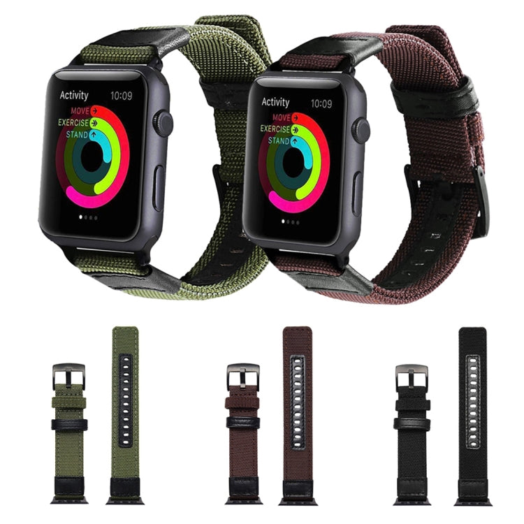 Jeep Style Nylon Wrist Watch Band with Stainless Steel Buckle for Apple Watch Series 3 &amp; 2 &amp; 1 38mm, 38mm