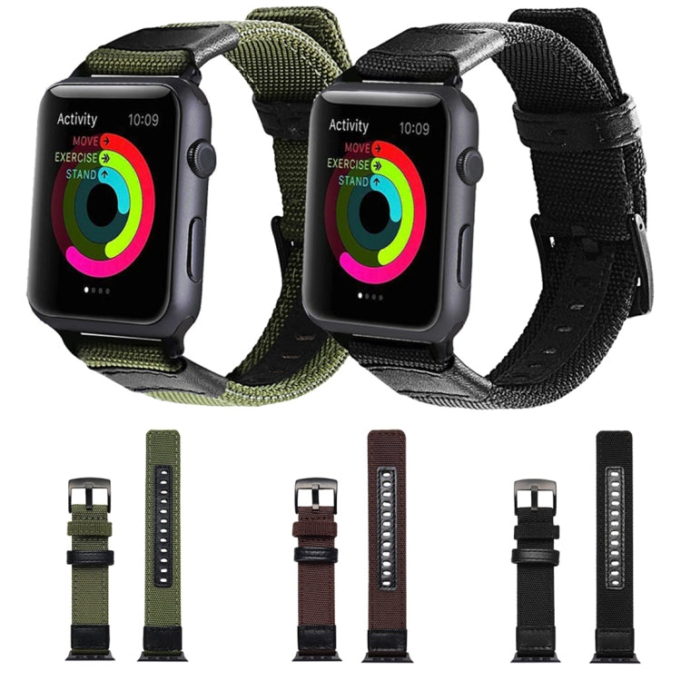 Jeep Style Nylon Wrist Watch Band with Stainless Steel Buckle for Apple Watch Series 3 &amp; 2 &amp; 1 42mm, 42mm