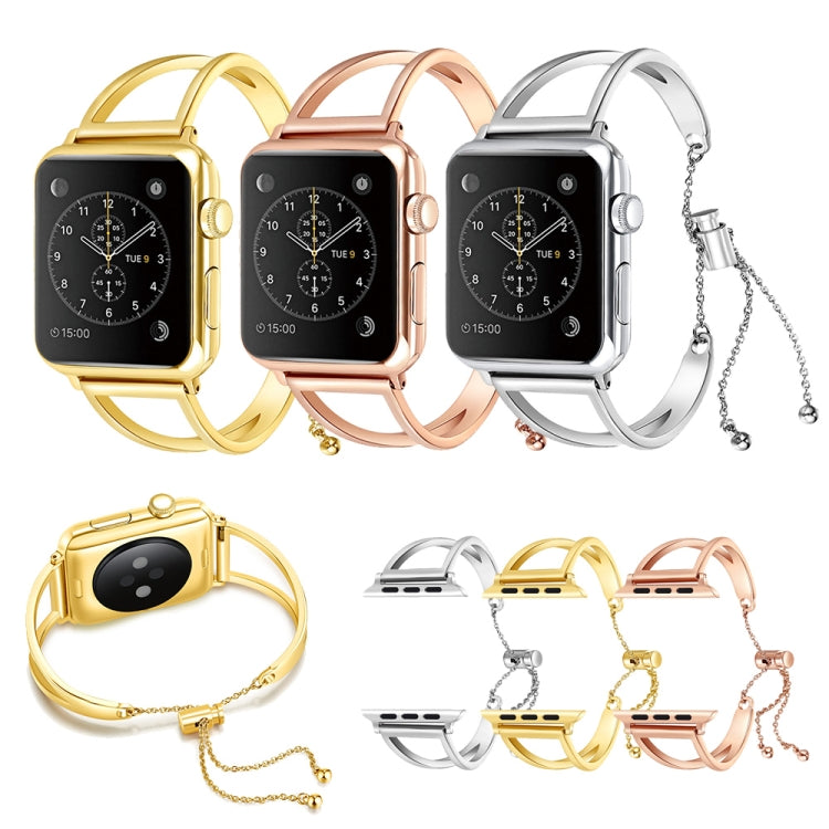 Letter V Shape Bracelet Metal Wrist Watch Band with Stainless Steel Buckle for Apple Watch Series 10 42mm / 9&amp;8&amp;7 41mm / SE 3&amp;SE 2&amp;6&amp;SE&amp;5&amp;4 40mm / 3&amp;2&amp;1 38mm, 7 41mm / 6&amp;SE&amp;5&amp;4 40mm / 3&amp;2&amp;1 38mm